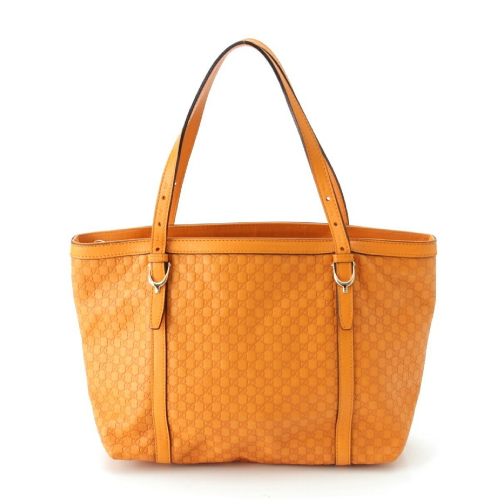 Gucci Guccissima GG Leather Tote Bag Orange